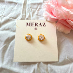 Orange Solitaire Studs