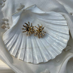 Metallic Floral Studs