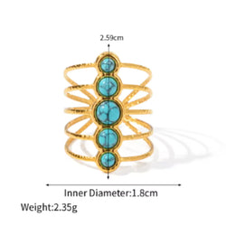 Santorini Turquoise Spiral Ring