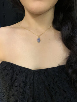 Hamsa Necklace Blue